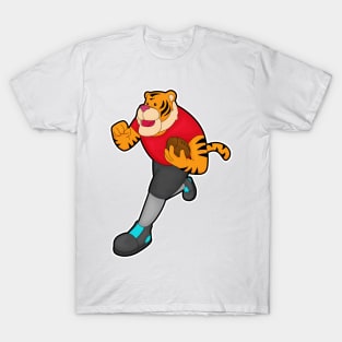 Tiger as Football player with Football T-Shirt